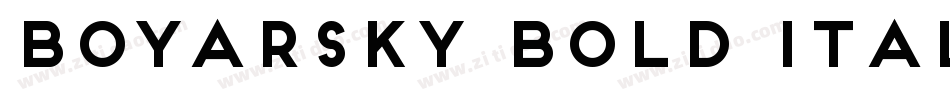 Boyarsky Bold Italic 00字体转换